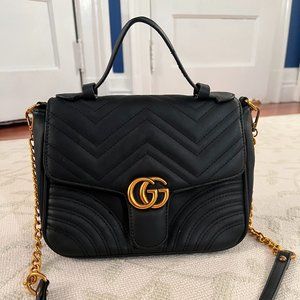 (Faux) Gucci Marmont Purse with Gold Chain